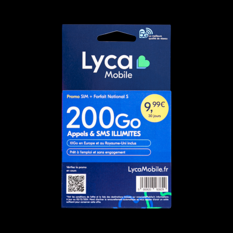 Carte SIM Lycamobile